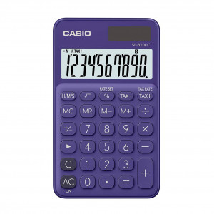 Casio Portable Purple Calculator -SL-310UC-PL-N-DC (10 digits)