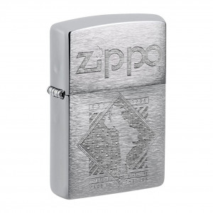 Zippo Brush Chrome Windy Lighter -ZP200 AE184423 