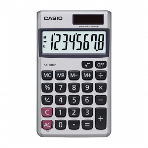 Casio Portable Calculator -SX-300P-W-DP (8 digits)