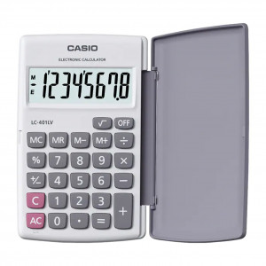 Casio Portable white Calculator -LC-401LV-WE-W (8 digits)