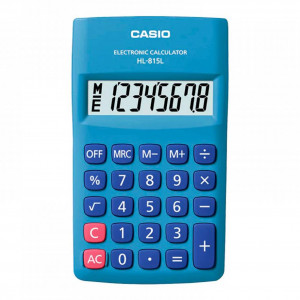 Casio Portable Blue Calculator -HL-815L-BU-S (8 digits)