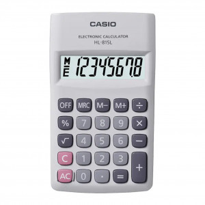 Casio Portable White Calculator -HL-815L-WE-W (8 digits)