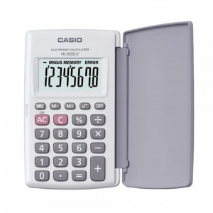 Casio Portable White Calculator -HL-820LV-WE-W (8 digits)