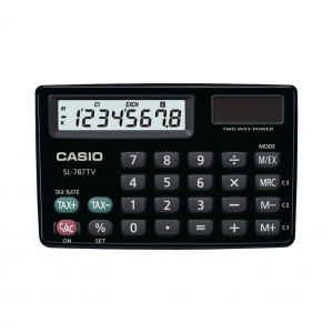 Casio Portable Type Calculator with 8-Digit SL-787TV-BK