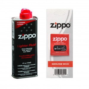 Zippo Lighter Fluid & 1 Wick Combo Set 2