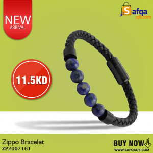 Zippo Black With Bead Bracelet 22CM -ZP2007161 