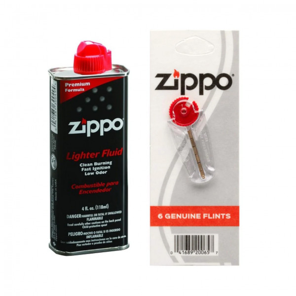 Zippo Lighter Fluid & 1 Flint Combo Set 3